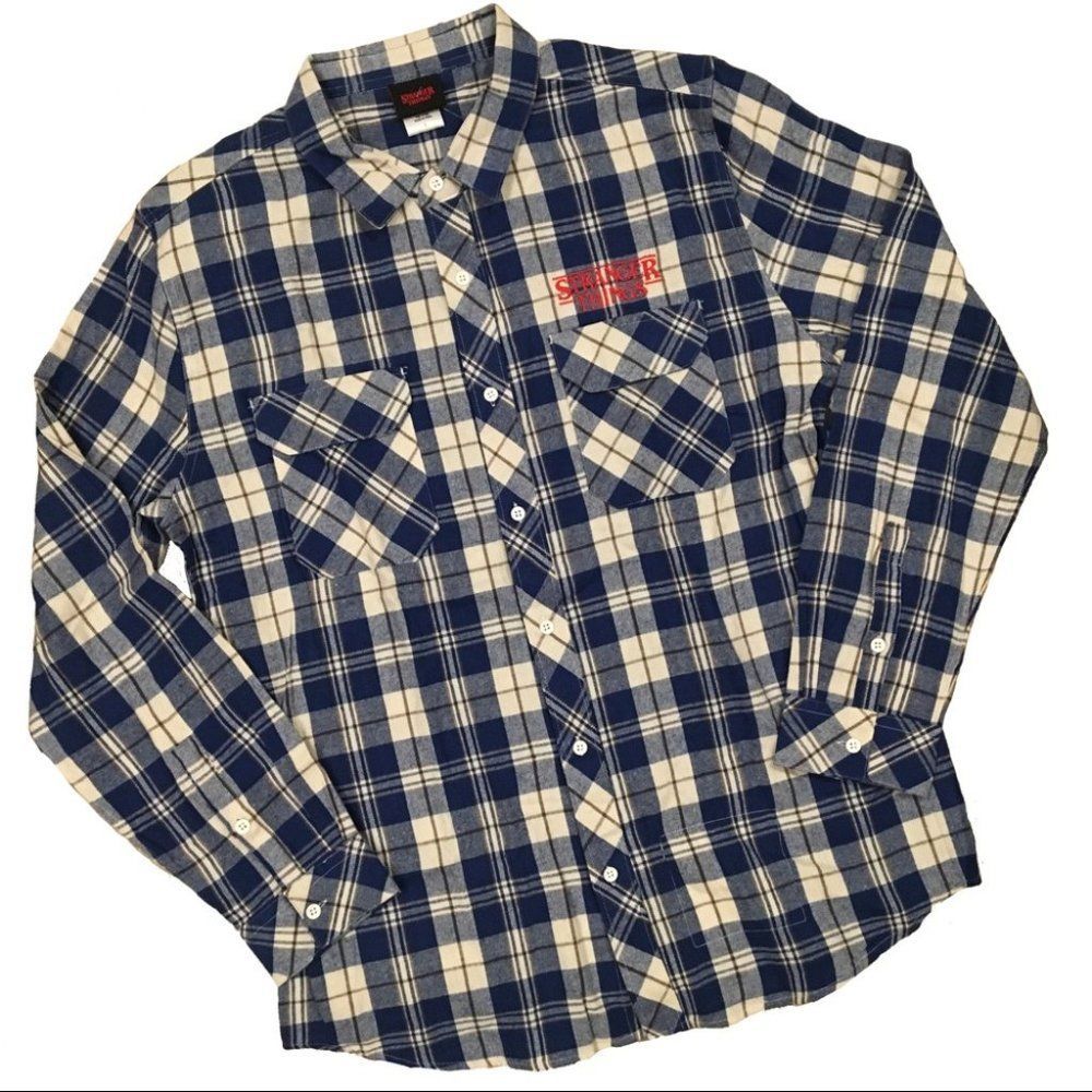 NWOT Stranger Things Netflix Show Plaid Flannel